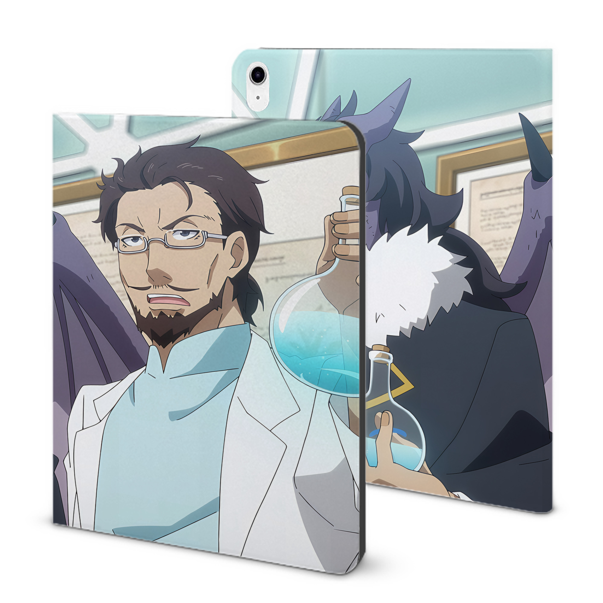 （画像用） 転スラ Regarding Reincarnated to Slime IPad ケース ブック型 PUレザー TPU 耐衝撃 軽量 薄型 ペン収納なし 全面保護 IPad 各モデル対応